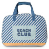 Bolsa de praia com malha Anti Areia Riscas Azuis